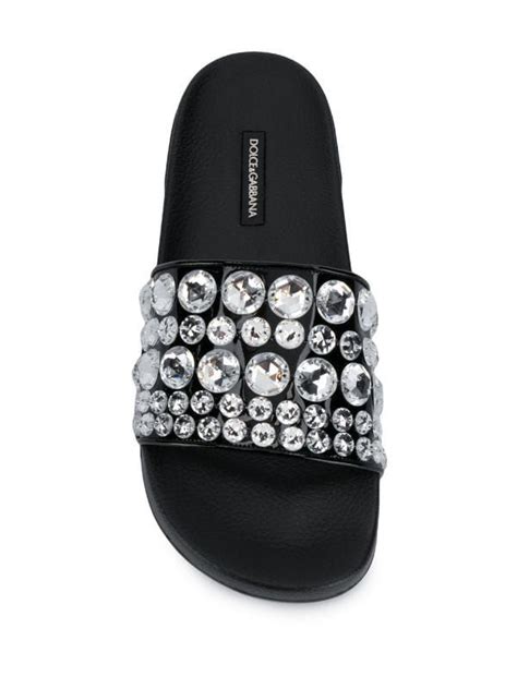 dolce gabbana mule|dolce and gabbana embellished slides.